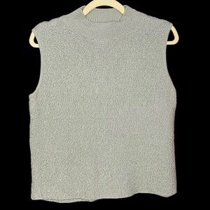 Vintage Green Sleeveless Turtleneck Sweater Vest Size M